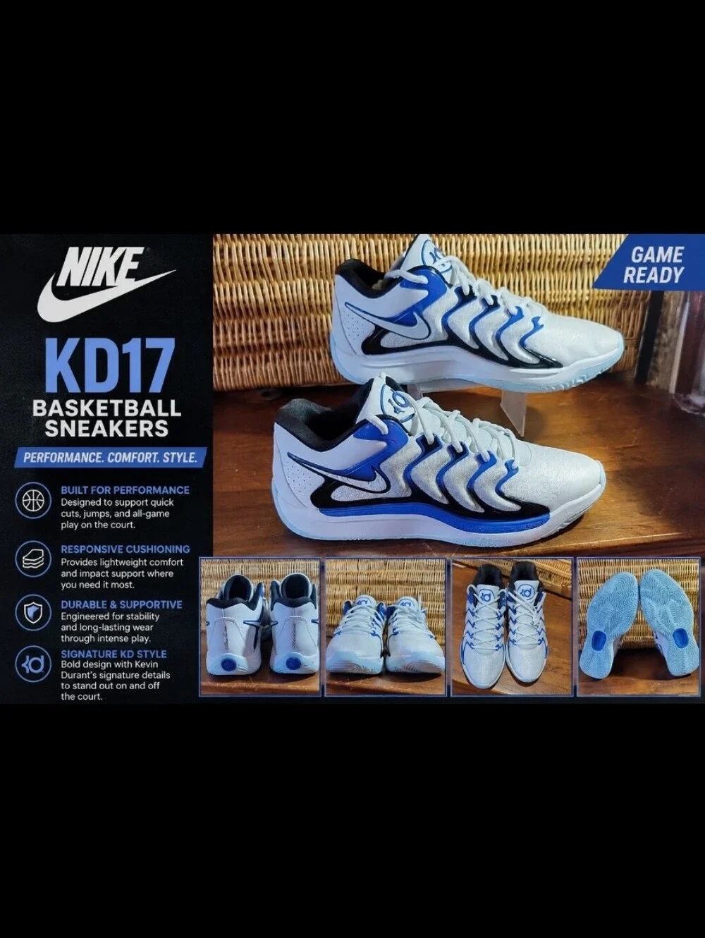 Nike KD17 Basketball Athletic Sneakers